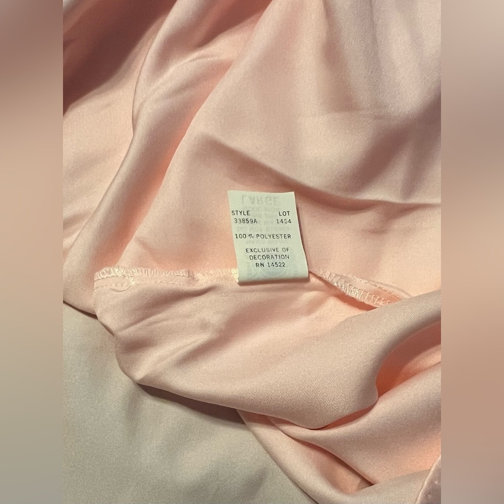 NWT Vtg 1970s Christian Dior Soft Pink Satin Look Lingerie Lace Details - Picture 8 of 13